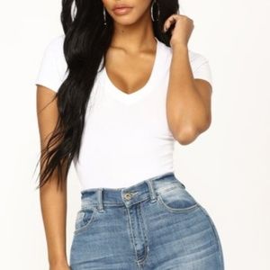 White tshirt bodysuit